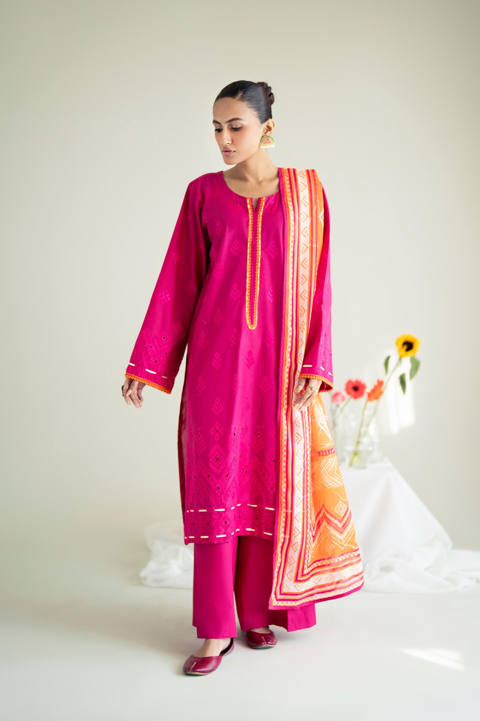 Cotton Lawn wider width Embroidery