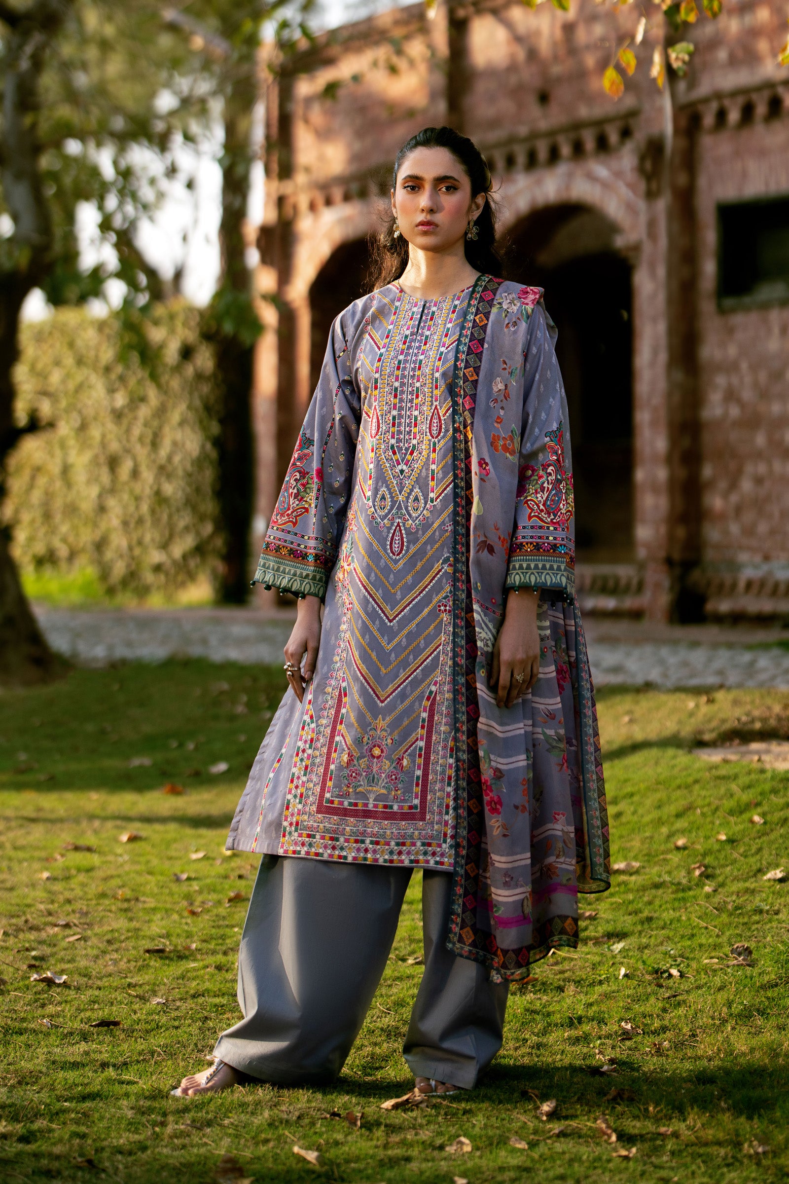 Lawn Digital Print Embroidery