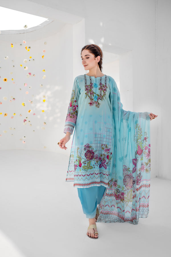 Superior Crinkle Lawn Slub Digital Print